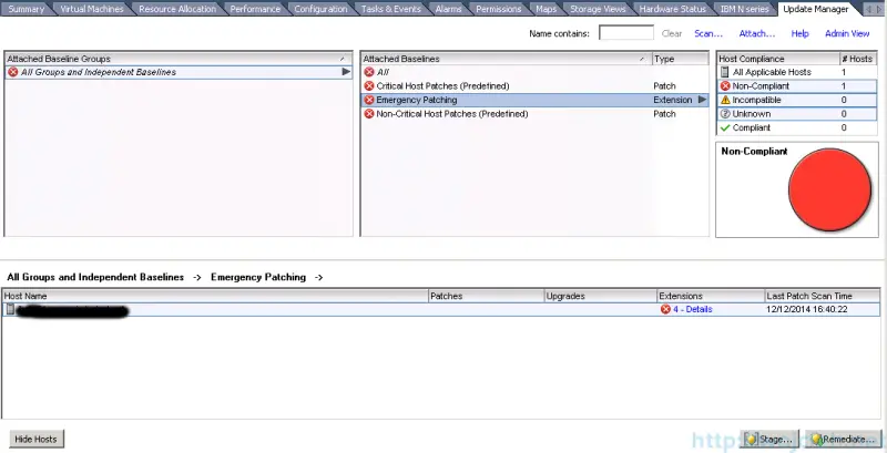 ESXi patching using VMware Update Manager 3