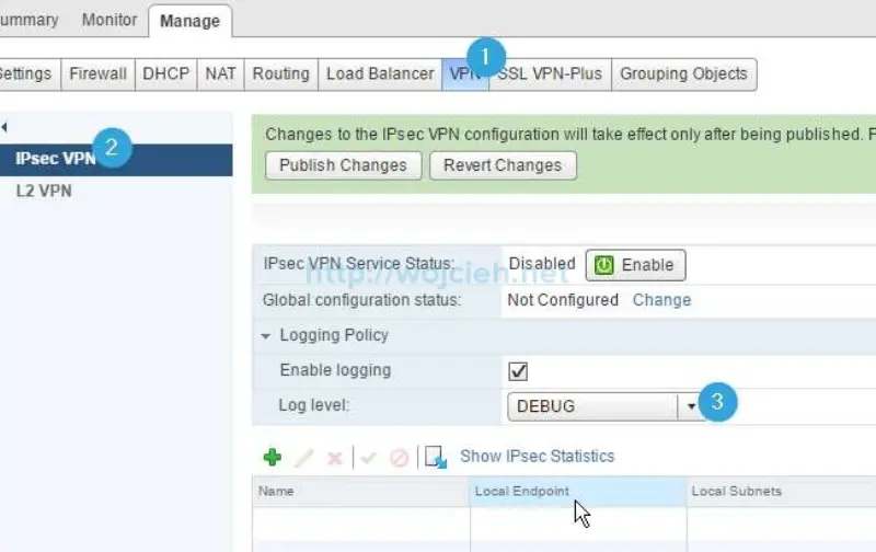 How to change logging level in NSX - 17