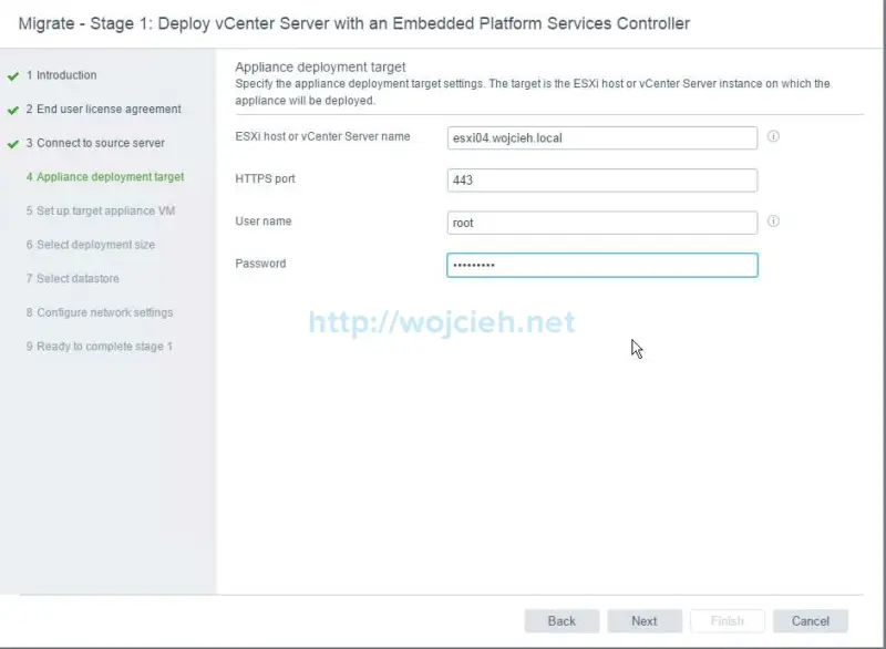 Migration of vCenter Server 6.x to vCenter Server 6.5 - 8