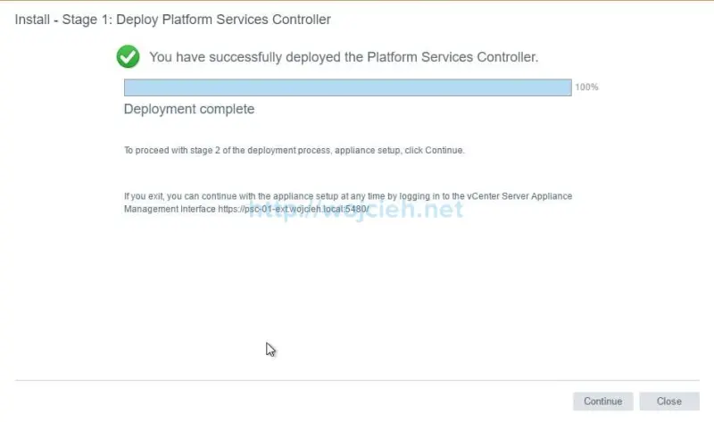 vCenter Server Appliance 6.5 with External Platform Services Controller - 12