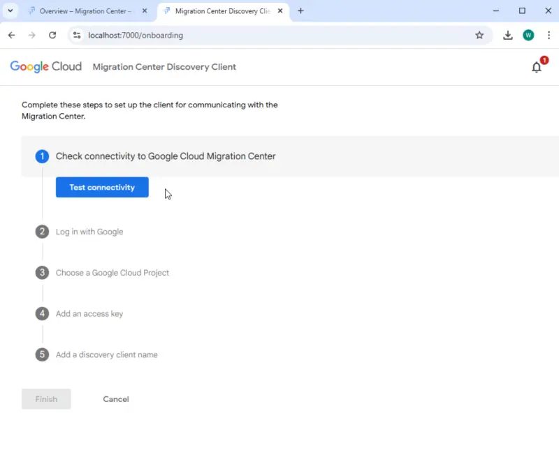 Google Cloud Migration Center Discovery Client Configuration 2