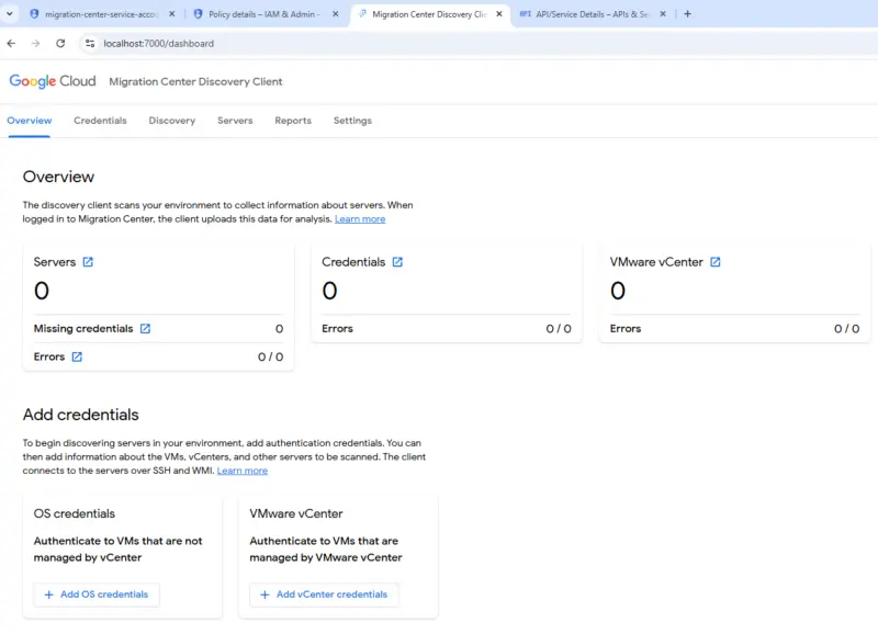 Google Cloud Migration Center Discovery Client Configuration 8