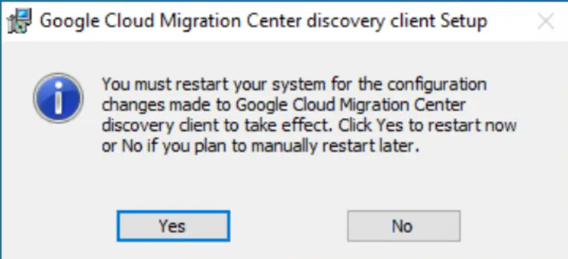 Google Cloud Migration Center Discovery Client Installation 9